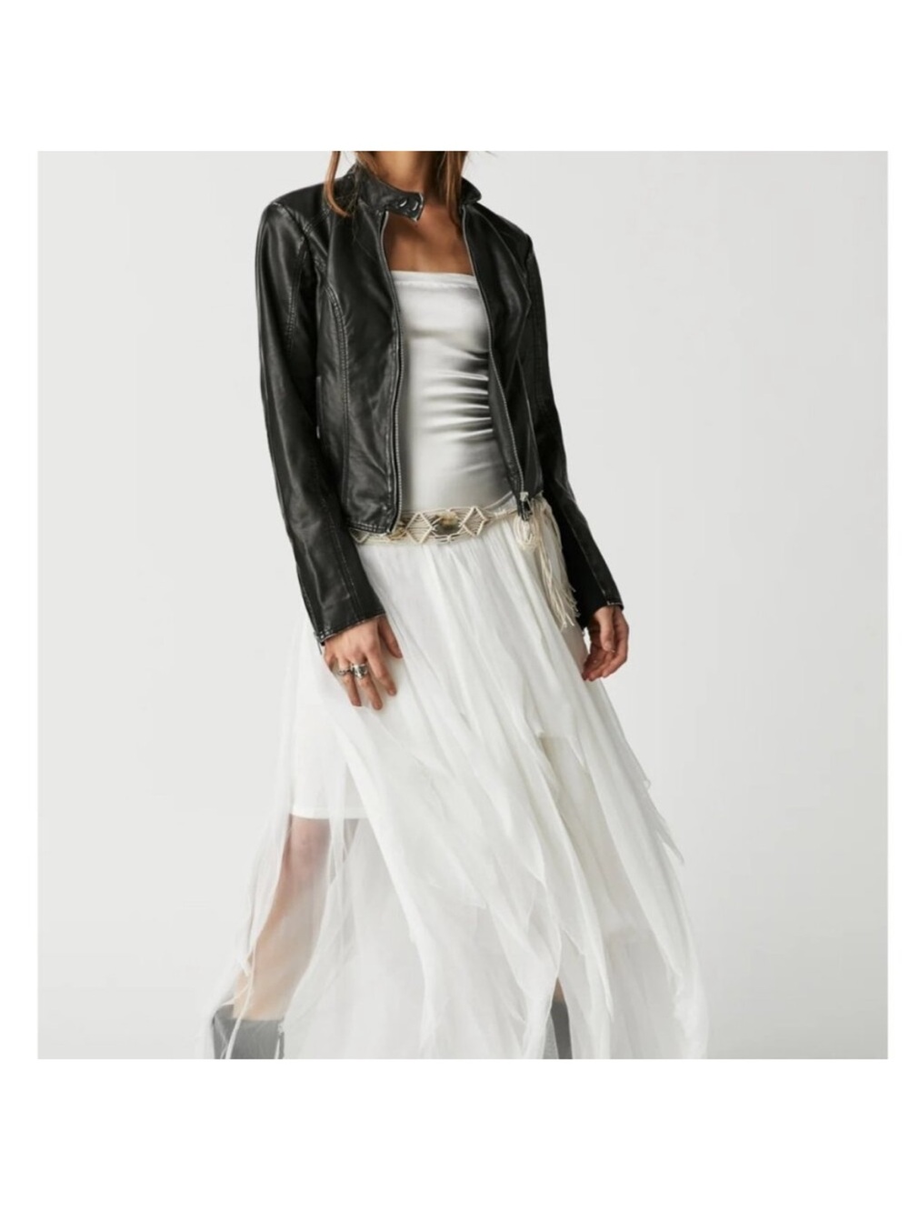 Free People We The Free - Max Vegan Moto Jacket Size XL